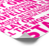 Pink Shakespeare Textgestaltung Poster (Ecke)