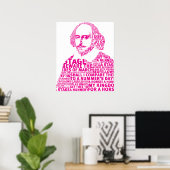 Pink Shakespeare Textgestaltung Poster (Heimbüro)