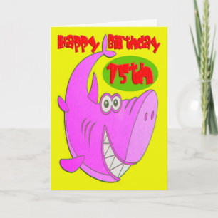 Pink Shark Fünfzehnte Geburtstag Karte