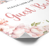 Pink She is Off the Market Brautparty Guest Book Poster (Ecke)