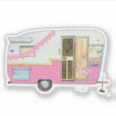 Pink She Shirt Camper Trailer Aufkleber (Vorderseite)