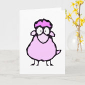 Pink Sheep Grußkarte Karte (Gelbe Blume)