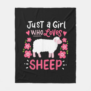 Pink Sheep Just A Girl Who Loves Sheep Gift Fleecedecke