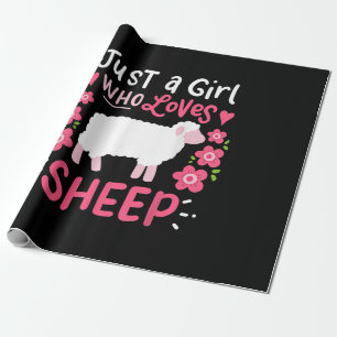 Pink Sheep Just A Girl Who Loves Sheep Gift Geschenkpapier