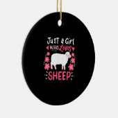 Pink Sheep Just A Girl Who Loves Sheep Gift Keramik Ornament (Rechts)