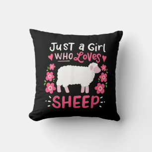 Pink Sheep Just A Girl Who Loves Sheep Gift Kissen