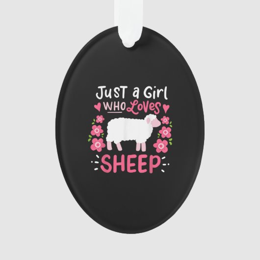 Pink Sheep Just A Girl Who Loves Sheep Gift Ornament (Vorderseite)