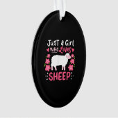 Pink Sheep Just A Girl Who Loves Sheep Gift Ornament (Vorderseite)