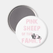 Pink Sheep Magnet (Vorderseite/Rückseite)