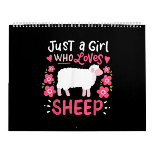 Pink Sheep   Nur ein Mädchen, das Schafspenden Li Kalender