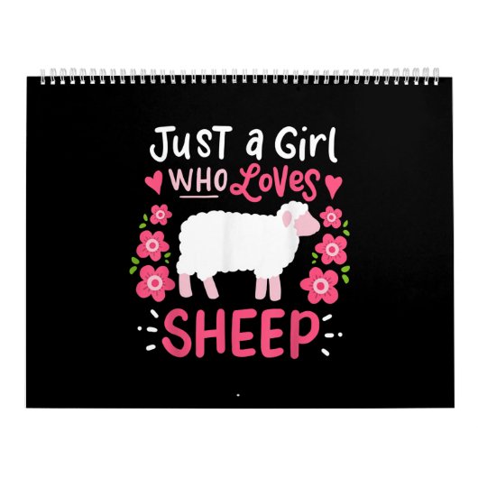 Pink Sheep | Nur ein Mädchen, das Schafspenden Lie Kalender (Titelbild)