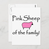 Pink Sheep of the Family Postkarte (Vorne/Hinten)