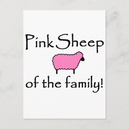 Pink Sheep of the Family Postkarte (Vorderseite)