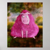 Pink Sheep Print Poster (Vorne)