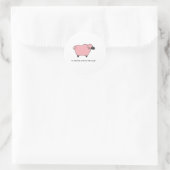 Pink Sheep Runder Aufkleber (Tasche)