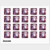 Pink Sheep Square Sticker (Blatt)