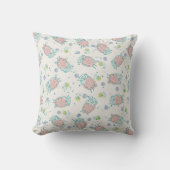 Pink Sheep with Flowers & Berries - Cute Pattern Kissen (Vorderseite)