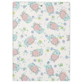 Pink Sheep with Flowers & Berries - Cute Pattern Klemmbrett (Rückseite)