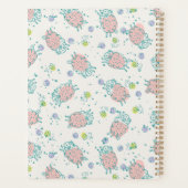 Pink Sheep with Flowers & Berries - Cute Pattern Planer (Rückseite)
