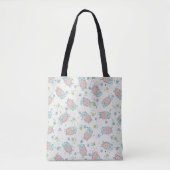 Pink Sheep with Flowers & Berries - Cute Pattern Tasche (Vorderseite)