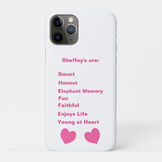 Pink Sheffey Akronym Case-Mate iPhone Hülle (Rückseite)