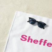Pink Sheffey Akronym Strandtuch (Beispiel)