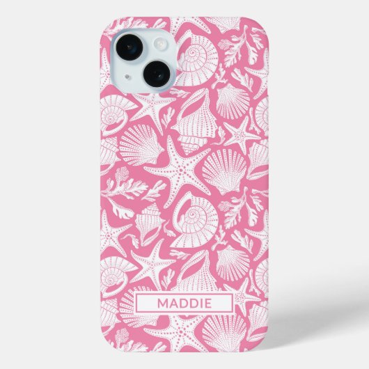 Pink Shells Personalized Case-Mate iPhone Hülle (Rückseite)