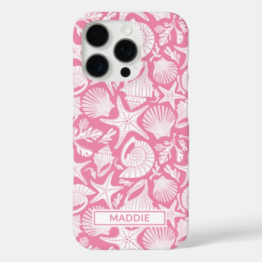 Pink Shells Personalized Case-Mate iPhone Hülle (Rückseite)