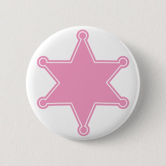 Pink Sheriff Abzeichen - Entwerfen Sie Ihre eigene Button (Vorderseite)