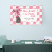 Pink She's Ready to Pop Baby Shower Banner (Messeveranstaltung)