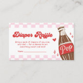 Pink She's Ready to Pop Baby Shower Diaper Raffle Begleitkarte (Vorderseite)