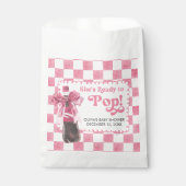 Pink She's Ready to Pop Baby Shower Geschenktütchen (Vorderseite)