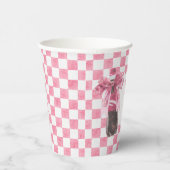 Pink She's Ready to Pop Baby Shower Pappbecher (Rechts)