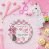 Pink She's Ready to Pop Baby Shower Pappteller (Party)