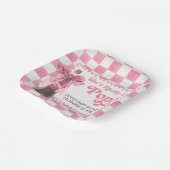 Pink She's Ready to Pop Baby Shower Pappteller (Gewinkelt)