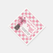 Pink She's Ready to Pop Baby Shower Serviette (Ecke)