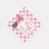 Pink She's Ready to Pop Baby Shower Serviette (Ecke)