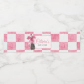 Pink She's Ready to Pop Baby Shower Wasserflaschenetikett (Einzelnes Label)