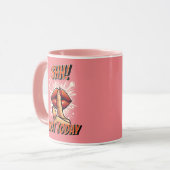 Pink - Shh! Heute noch nicht Kaffee Tasse (Vorderseite Links)