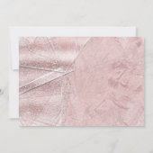 Pink Shimmer Crystal Glass Glam Party Einladungen (Rückseite)