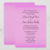 Pink Shimmer Hochzeitseinladungen Einladung (Vorne/Hinten)