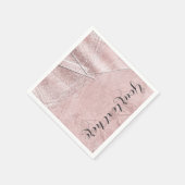 Pink Shimmer Kristallglas Glam Designer Stil Serviette (Ecke)