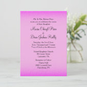 Pink Shimmer Wedding Einladung 5"x 7" (Stehend Vorderseite)