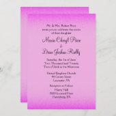 Pink Shimmer Wedding Einladung 5"x 7" (Vorne/Hinten)