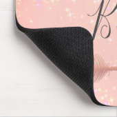"Pink Shimmery Girl Boss Mousepad (Ecke)