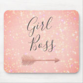 "Pink Shimmery Girl Boss Mousepad (Vorne)
