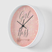 "Pink Shimmery Girl Boss Uhr (Winkel)