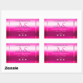 Pink Shimmery Product Labels Diamonds and Initials Rechteckiger Aufkleber (Blatt)