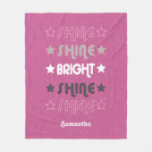 Pink Shine. Shine. Hell. Shine. Shine. Fleecedecke (Vorderseite)