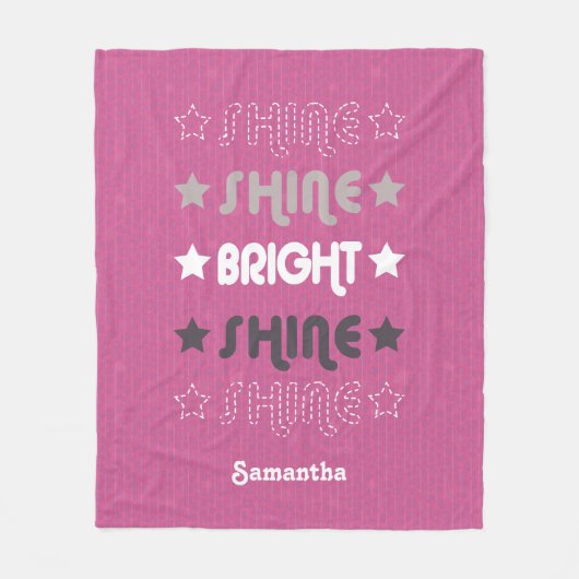 Pink Shine. Shine. Hell. Shine. Shine. Fleecedecke (Vorderseite)